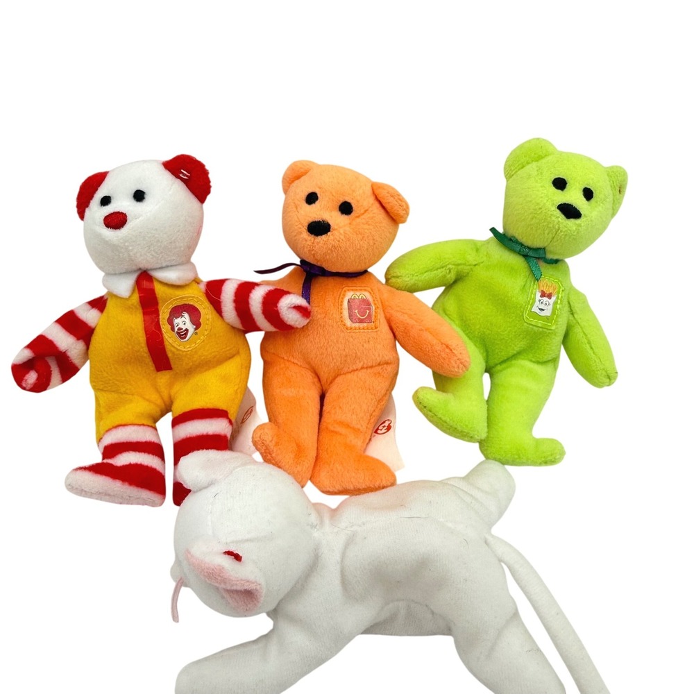 Ty McDonald's 25th Anniversary Teenie Beanie Babies 2004 Set of 4 Plush Toys